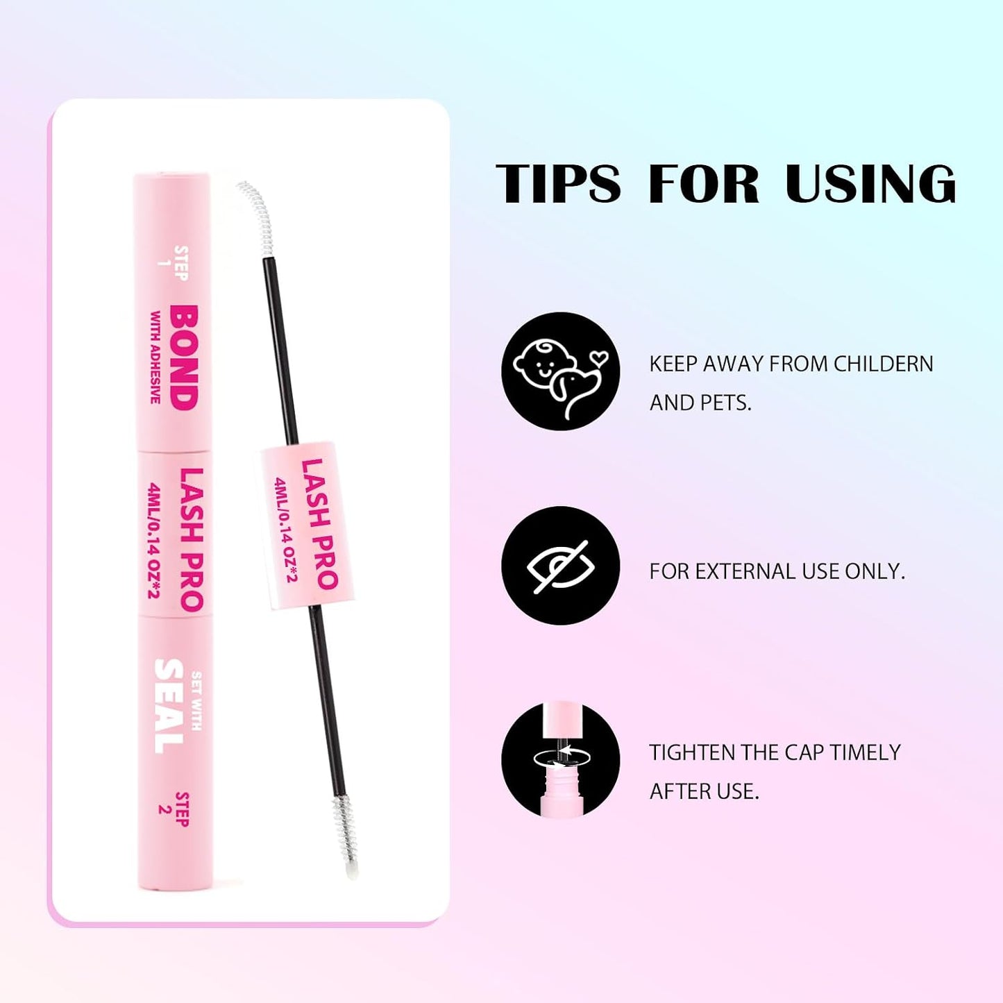 SY-SHUYING White Lash Bond and Seal for Eye Lash Cluster, Long Lasting, Comfortable, Waterproof, 72H Super Flexible Hold Glue, 2-In-1 for Sensitive Eyes, Non Irritating for DIY Lash Cluster Kit