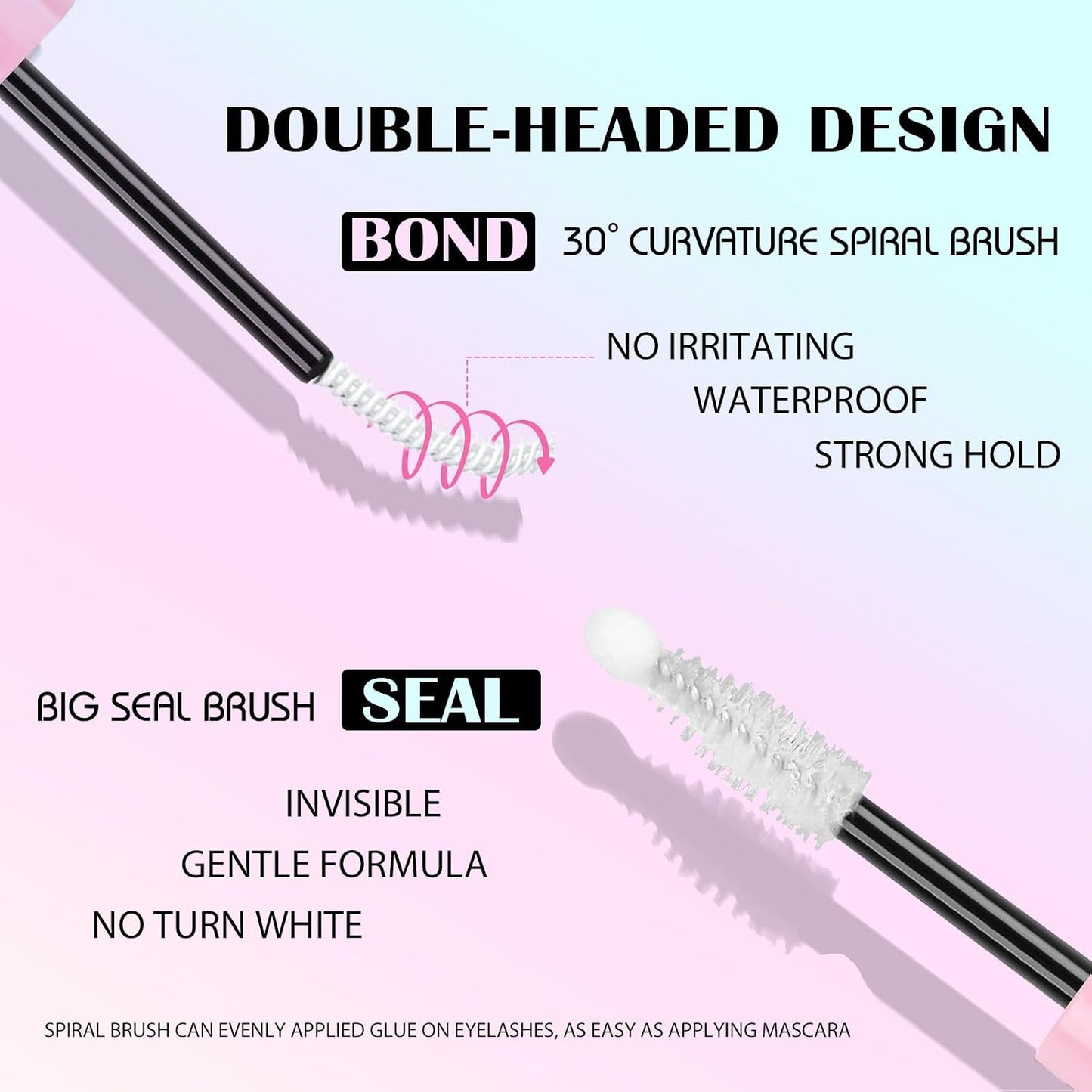 SY-SHUYING White Lash Bond and Seal for Eye Lash Cluster, Long Lasting, Comfortable, Waterproof, 72H Super Flexible Hold Glue, 2-In-1 for Sensitive Eyes, Non Irritating for DIY Lash Cluster Kit